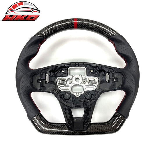 20-2026 Focus Escape Carbon Steering Wheel Leather W/ Red Stitch Indicator | Wholesale