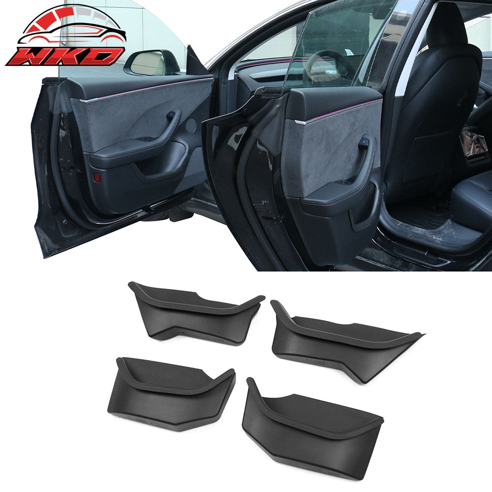 Fits 24-25 Tesla Model 3 Highland 4PCS TPE Door Side Storage Box Organizer Cover