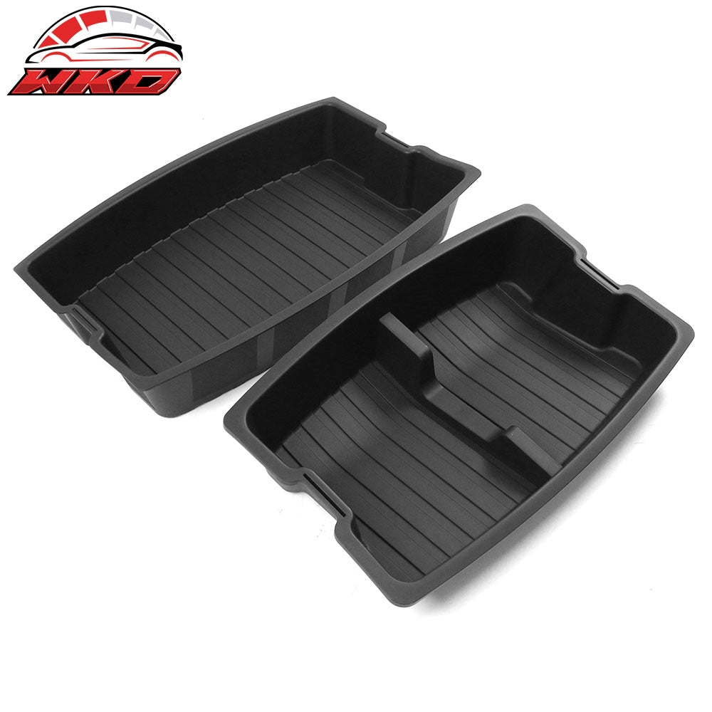 Fits 24-25 Tesla Model 3 2PCS Rear Trunk Lower + Upper Storage Organizer Box PP