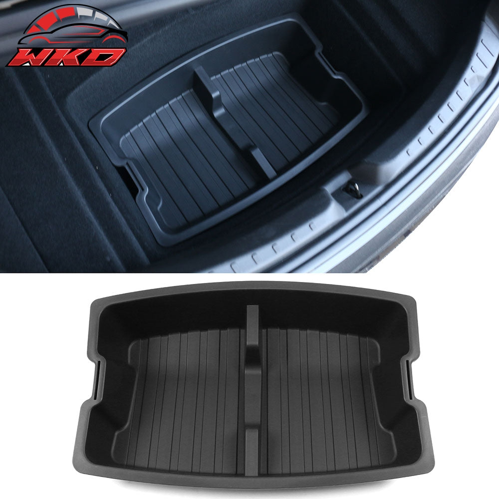Fits 24-25 Tesla Model 3 2PCS Rear Trunk Lower + Upper Storage Organizer Box PP