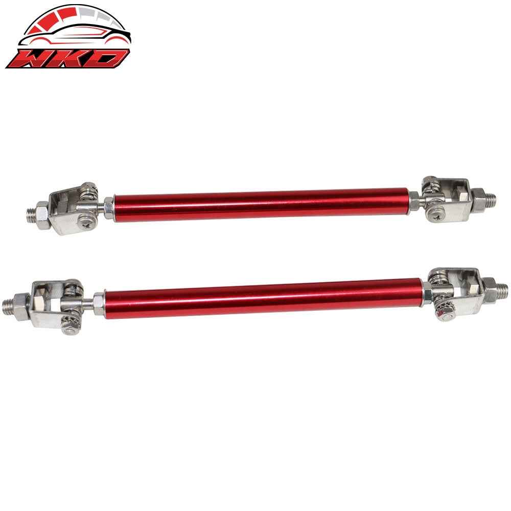Red Adjustable 5.5-8 Universal Strut Rod Bumper Lip Splitter Tie Support Bars | Wholesale