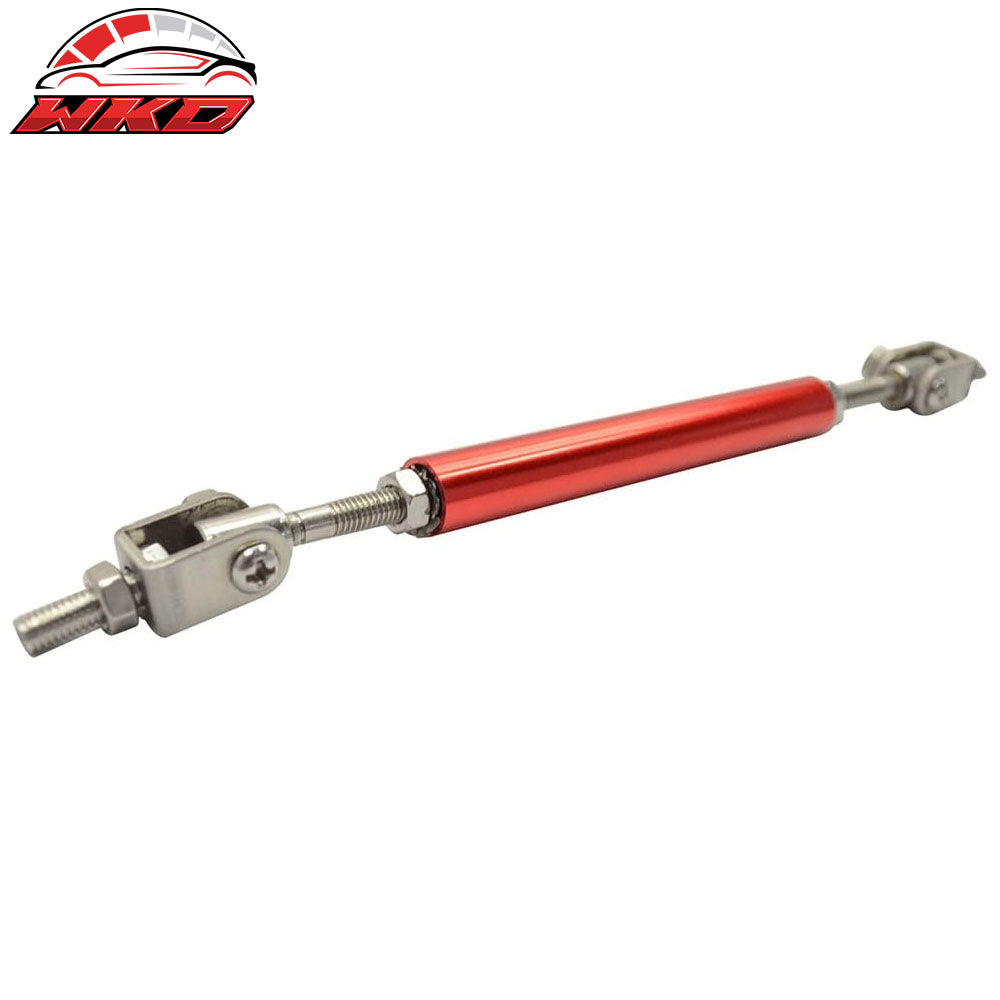 Red Adjustable 5.5-8 Universal Strut Rod Bumper Lip Splitter Tie Support Bars
