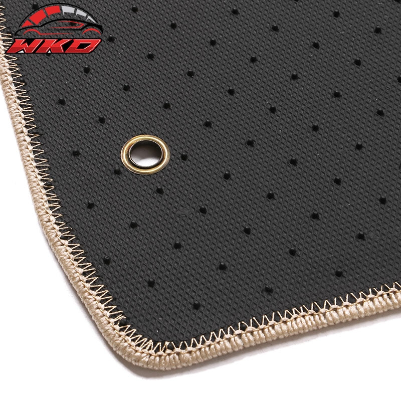 Fits 14-18 Subaru Forester 4DR Front & Rear Floor Mats Carpet Nylon 4PCS - Beige