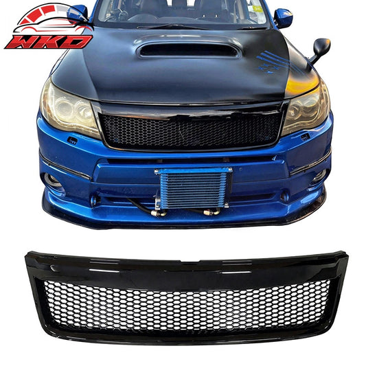 Wholesale 09-13 Subaru Forester Gloss Black Honeycomb Style Front Upper Grille ABS - Wikond Auto