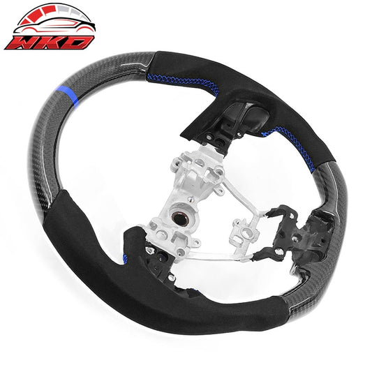 Wholesale 17-23 Impreza Carbon Fiber Steering Wheel Alcantara Blue Stitch & Indicator