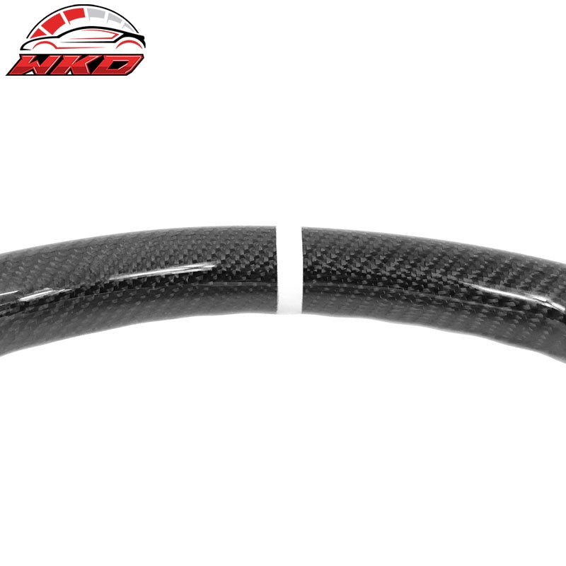 Fits 17-23 Impreza Carbon Fiber Leather Steering Wheel White Stitch & Indicator