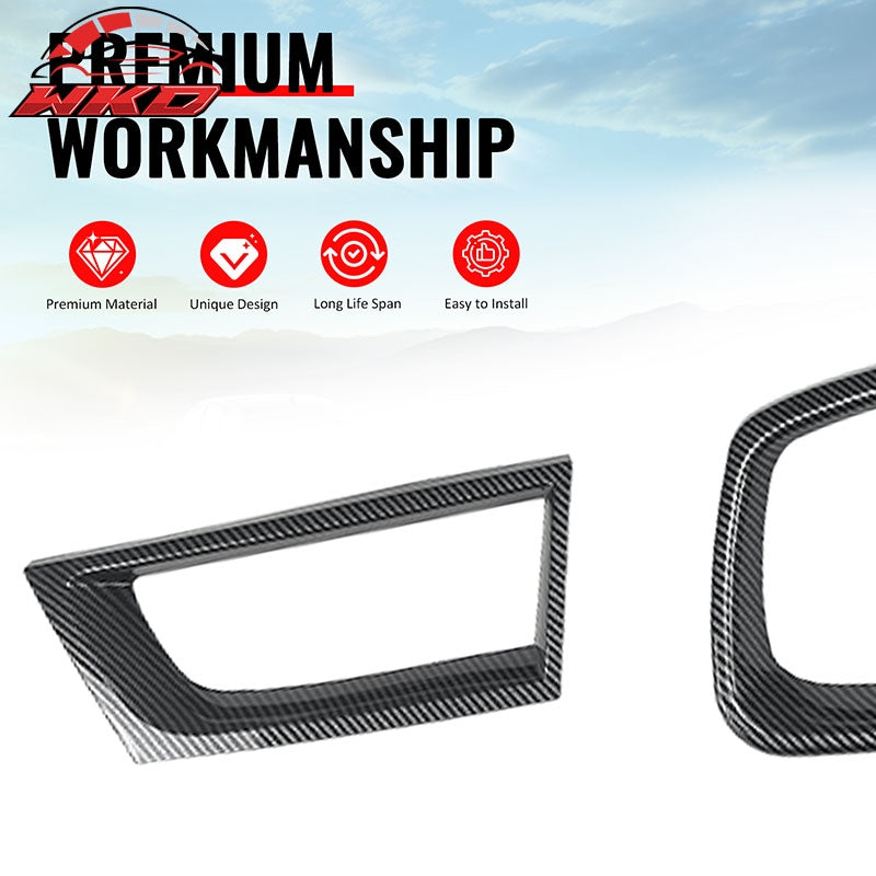 For 06-07 Subaru Impreza WRX OE Front Bumper Grille Cover ABS Carbon Fiber Print
