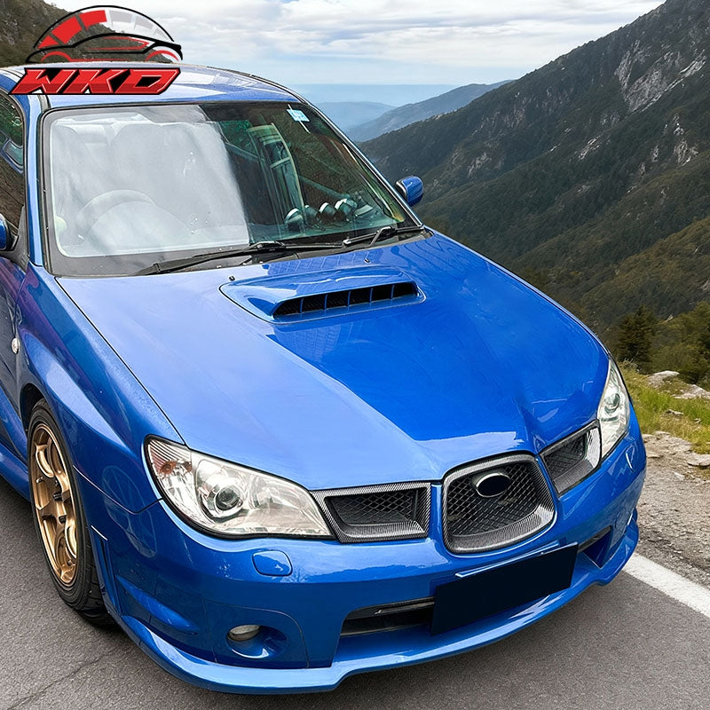 For 06-07 Subaru Impreza WRX OE Front Bumper Grille Cover ABS Carbon Fiber Print