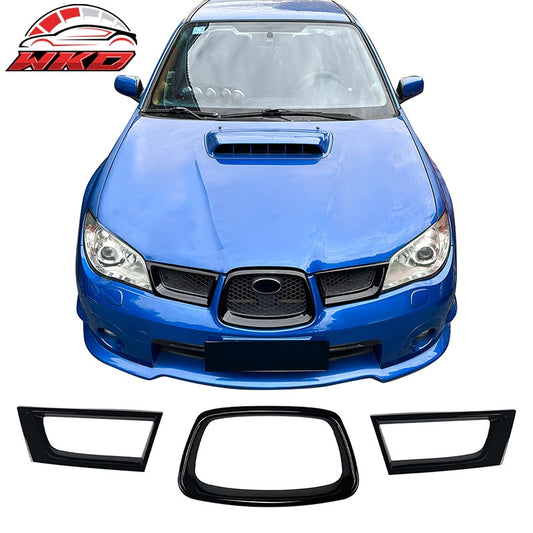 Wholesale 06-07 Subaru Impreza WRX OE Front Bumper Grille Cover Trim ABS Gloss Black - Wikond Auto