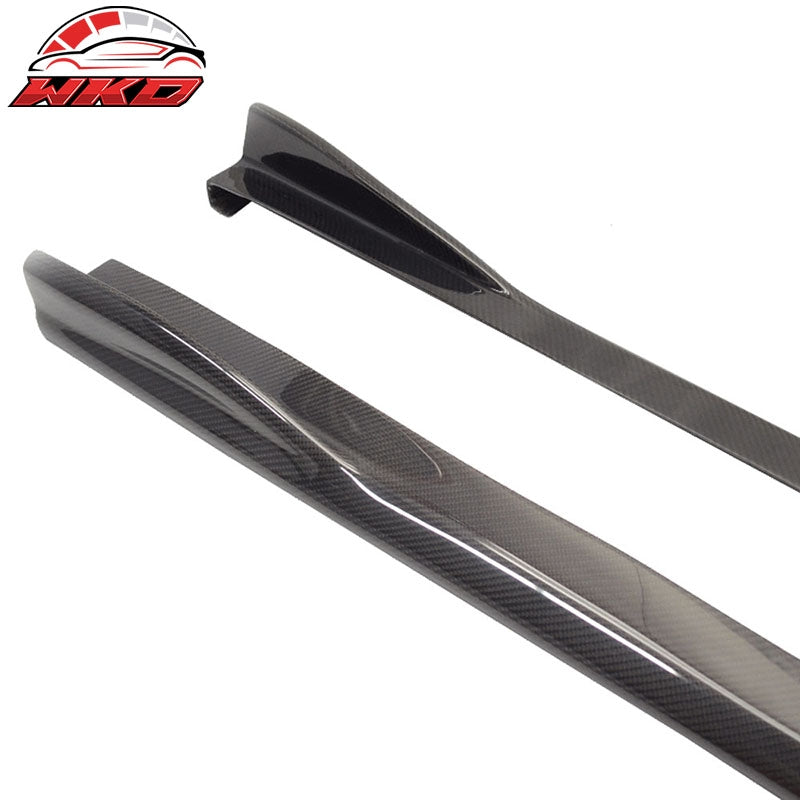 Fits 08-14 Subaru Impreza WRX STI CS Style 2PCS Side Skirts Matte Carbon Fiber