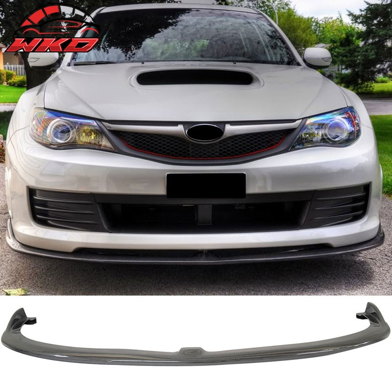Fits 08-10 Subaru Impreza WRX STI CS2 Style Front Bumper Lip Kit Carbon Fiber CF