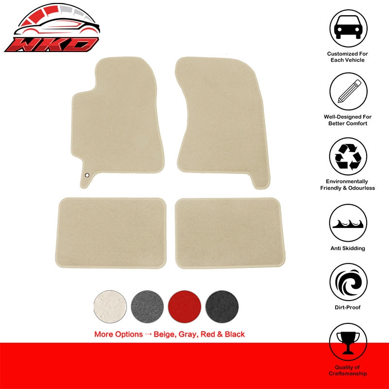 Fits 02-07 Subaru Impreza WRX STI 4PCS Front Rear Floor Mats Pads Carpet Nylon