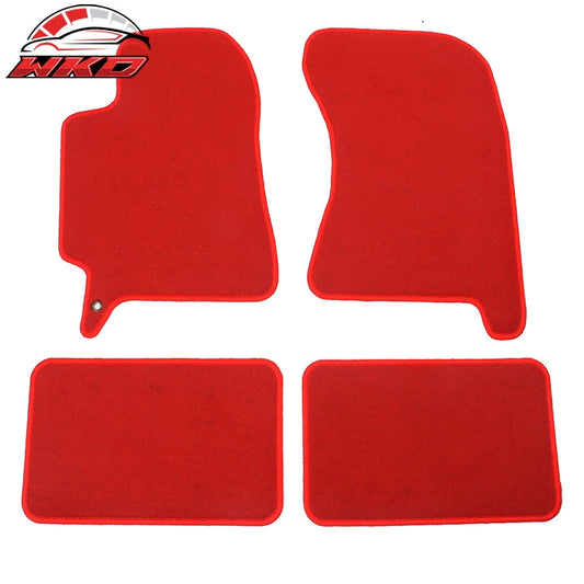 Wholesale 02-07 Subaru Impreza WRX STI Floor Mats Front Rear Nylon Red Carpet 4PC Set