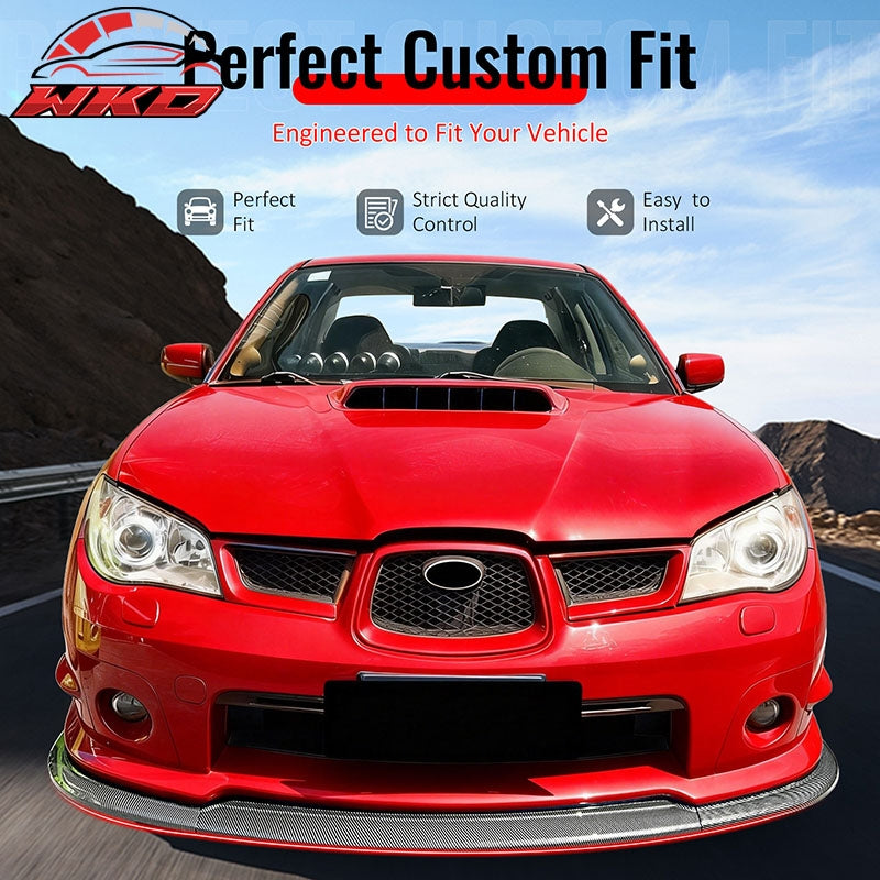 Fits 06-07 Subaru Impreza WRX STI Front Bumper Lip Chin Splitter PP Gloss Black