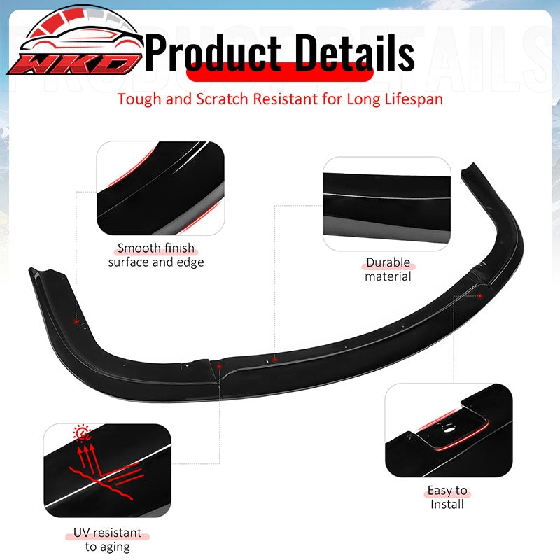 Fits 06-07 Subaru Impreza WRX STI Front Bumper Lip Chin Splitter PP Gloss Black