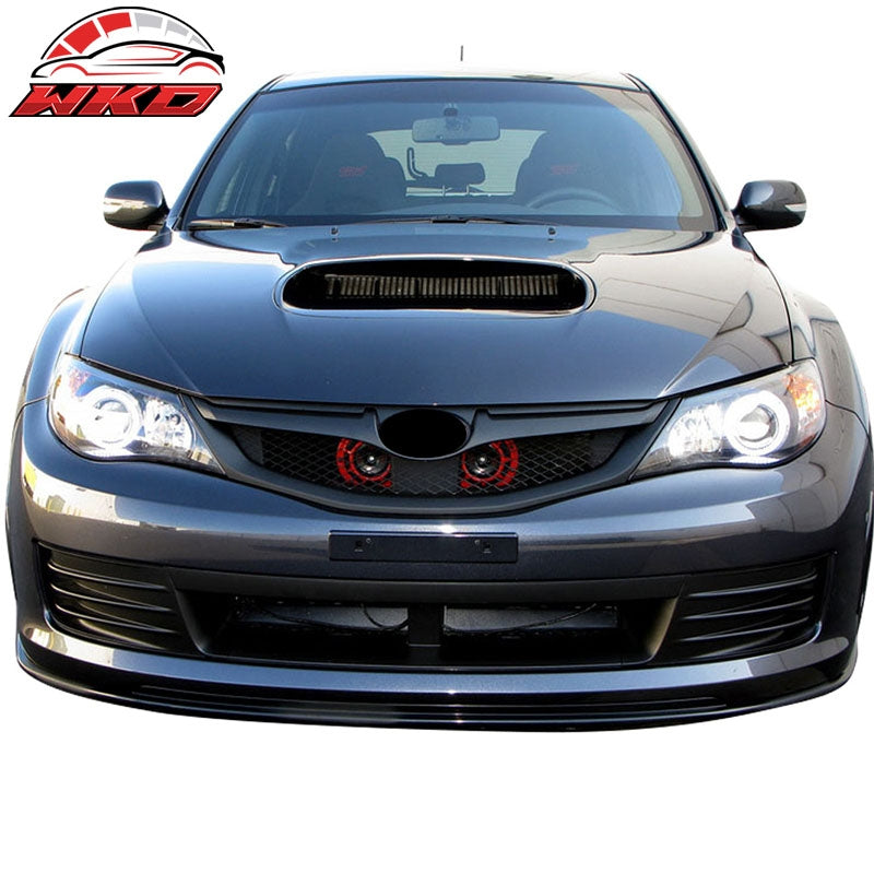 Fits 08-10 Subaru Impreza WRX STI Front Bumper Lip Chin Spoiler Gloss Black PP