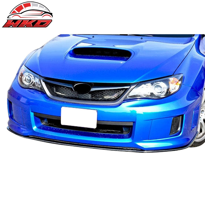 Fits 08-10 Subaru Impreza WRX STI Front Bumper Lip Spoiler - Matte Carbon Fiber