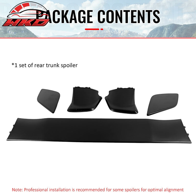 Fits 08-14 Subaru Impreza WRX STI Style Rear Trunk Spoiler Wing Primer Black 5PC