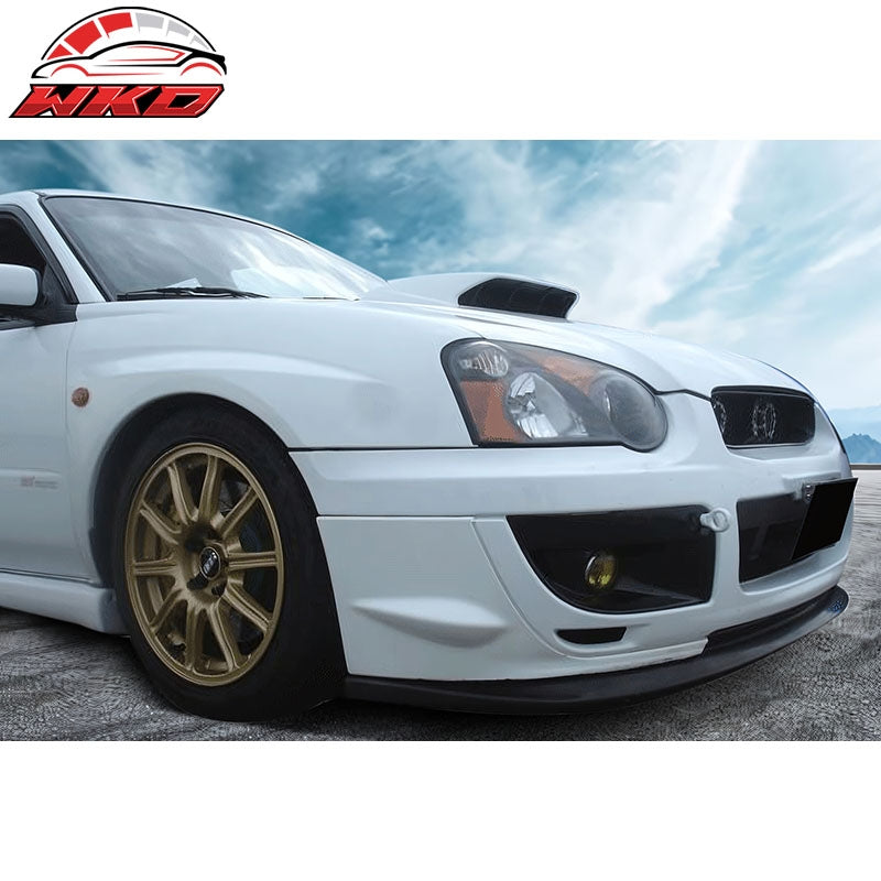 Fits 04-05 Subaru Impreza WRX STI V-Limited Gloss Black Front Bumper Lip Spoiler