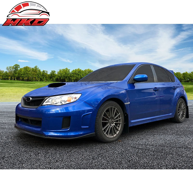 Fits 11-14 Subaru Impreza WRX STI V-Limited Style Front Bumper Lip Gloss Black