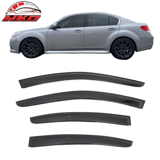 Wholesale 10-14 Subaru Legacy Sedan 4PCS Window Visors Smoke Acrylic Deflectors Set - Wikond Auto