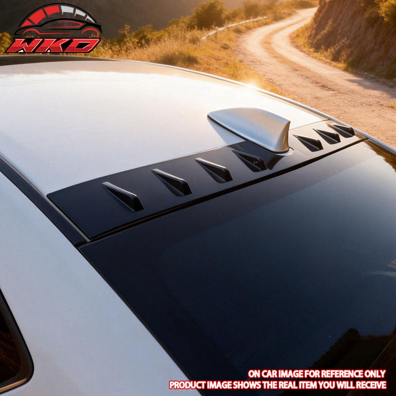 Fits 22-26 Subaru WRX D2 Style Rear Roof Window Spoiler W/Shark Fins Unpainted