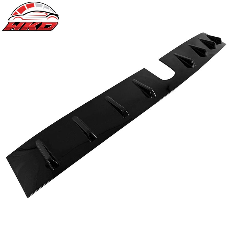 Fits 22-26 Subaru WRX D2 Style Gloss Black Rear Roof Window Spoiler W/Shark Fins