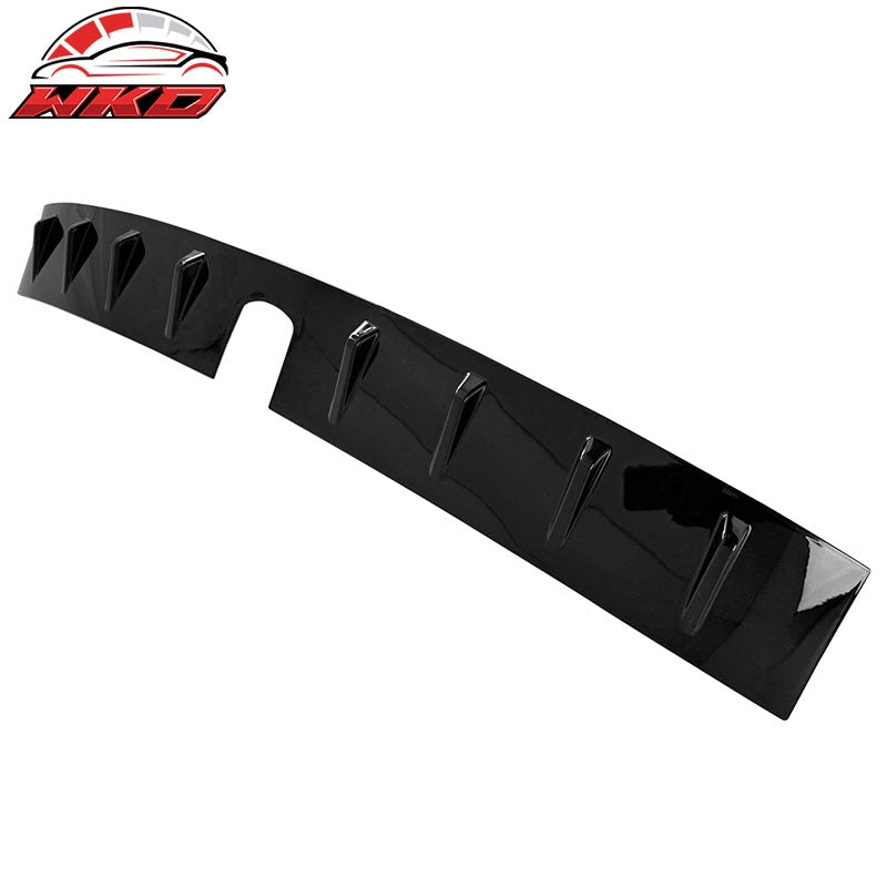 Fits 22-26 Subaru WRX D2 Style Gloss Black Rear Roof Window Spoiler W/Shark Fins