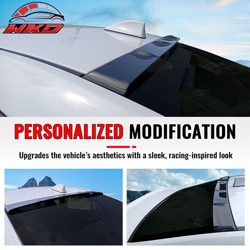 Fits 22-26 Subaru WRX 5th D Style Gloss Black Rear Roof Window Spoiler Wing ABS