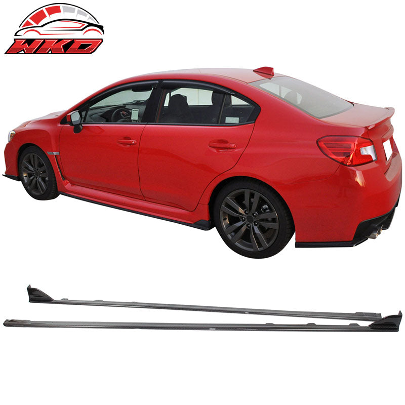 Wholesale 15-21 Subaru WRX STI Sedan Side Skirts Extension Matte Carbon Fiber (CF) - Wikond Auto