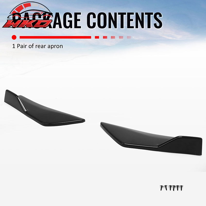 For 23-26 Subaru Solterra Gloss Black ST Style Rear Bumper Side Corner Apron Cap