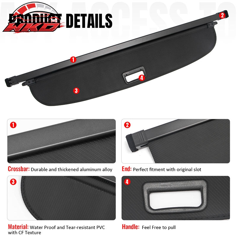 Wholesale 2026 Subaru Trailseeker Retractable Trunk Cargo Cover Carbon Fiber Style - Wikond Auto