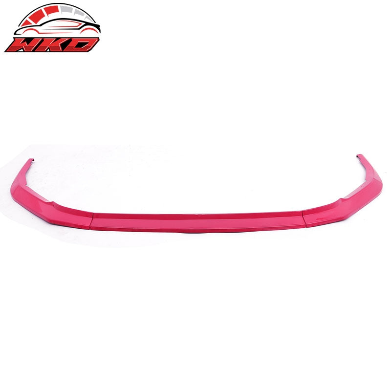 For 22-26 Subaru WRX 4DR IKON Style Front Bumper Lip Chin Spoiler PP Pink 3PCS
