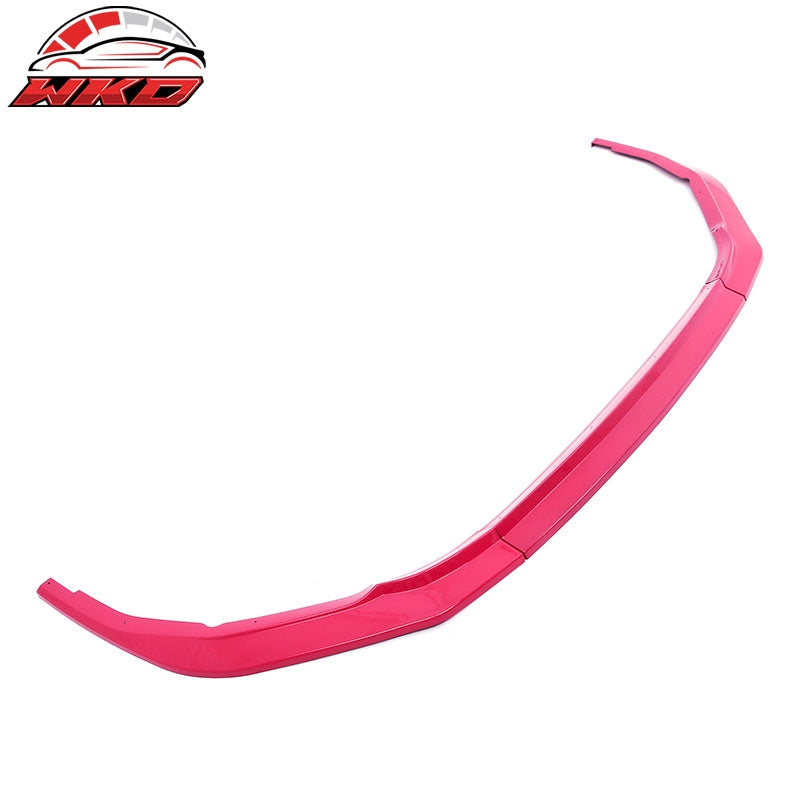 For 22-26 Subaru WRX 4DR IKON Style Front Bumper Lip Chin Spoiler PP Pink 3PCS