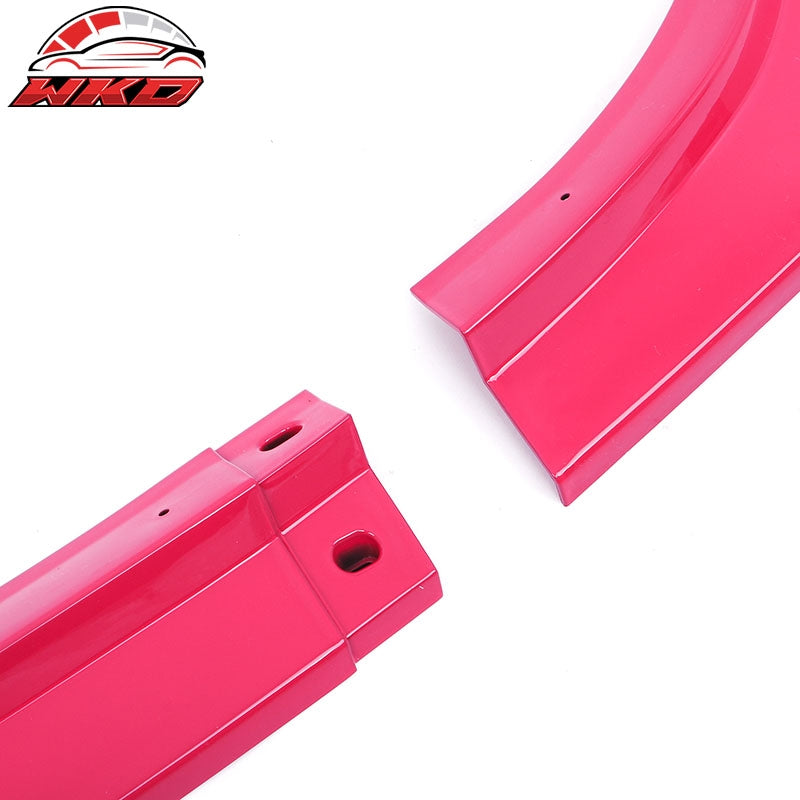 For 22-26 Subaru WRX 4DR IKON Style Front Bumper Lip Chin Spoiler PP Pink 3PCS