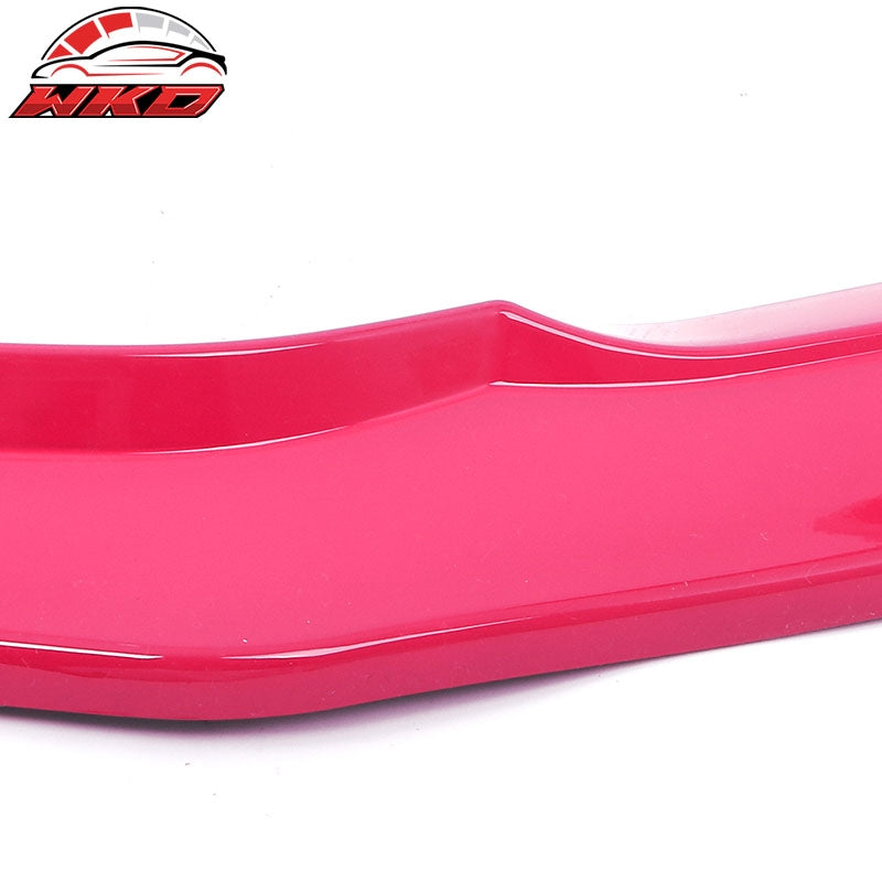 For 22-26 Subaru WRX 4DR IKON Style Front Bumper Lip Chin Spoiler PP Pink 3PCS