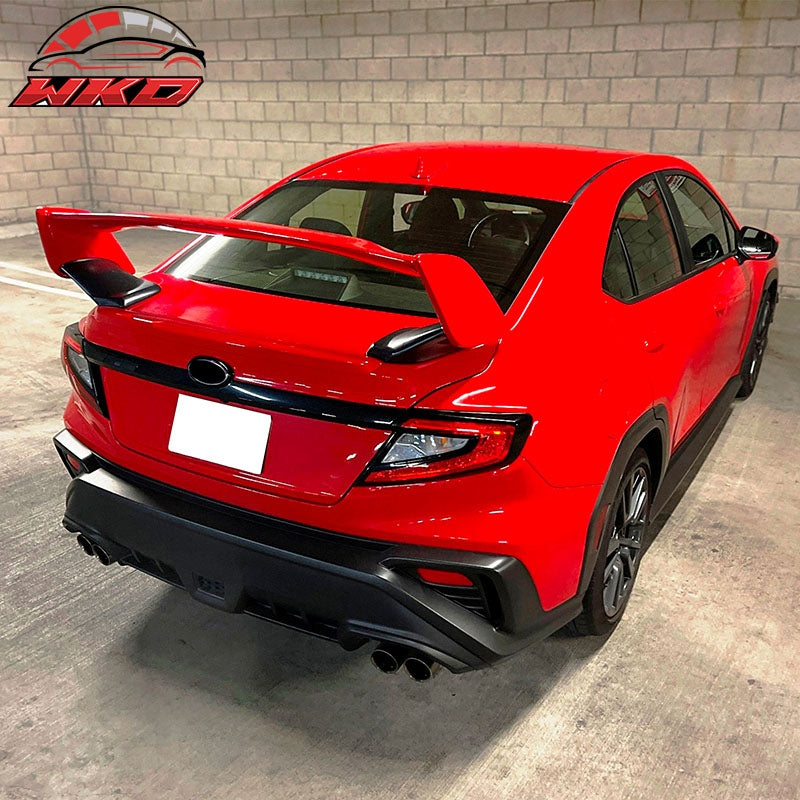 Fits 22-26 Subaru WRX 5th 15 STI Style Rear Trunk Spoiler Wing Lip Unpainted ABS