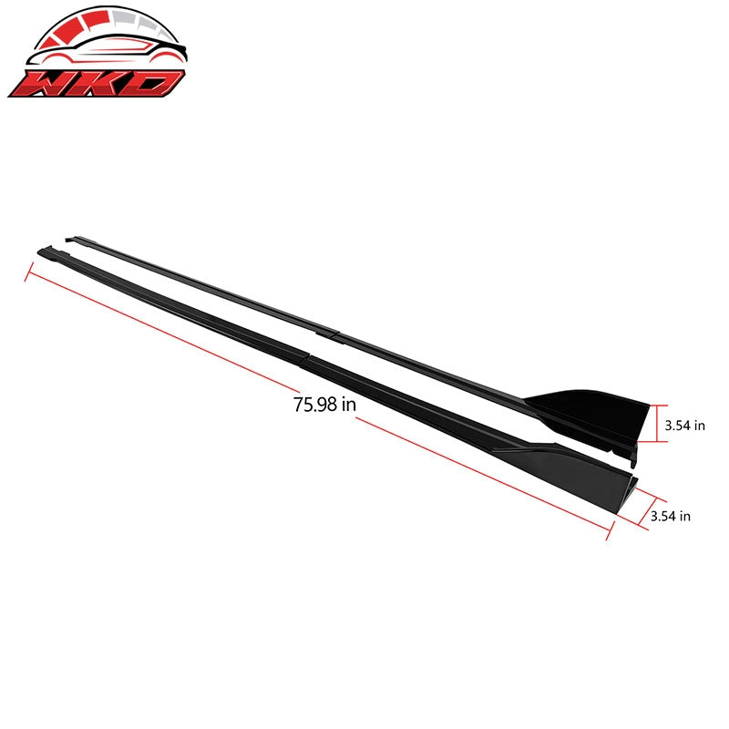 Fits 22-26 Subaru?WRX 5th Gen Gloss Black Side Skirts Extension Rocker Panel 4PC