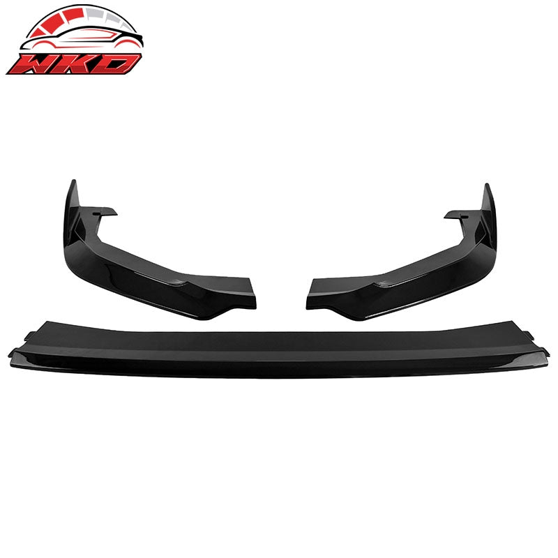 Fits 22-26 Subaru WRX 5th VB 3PCS Front Bumper Lip Spoiler Splitter Gloss Black