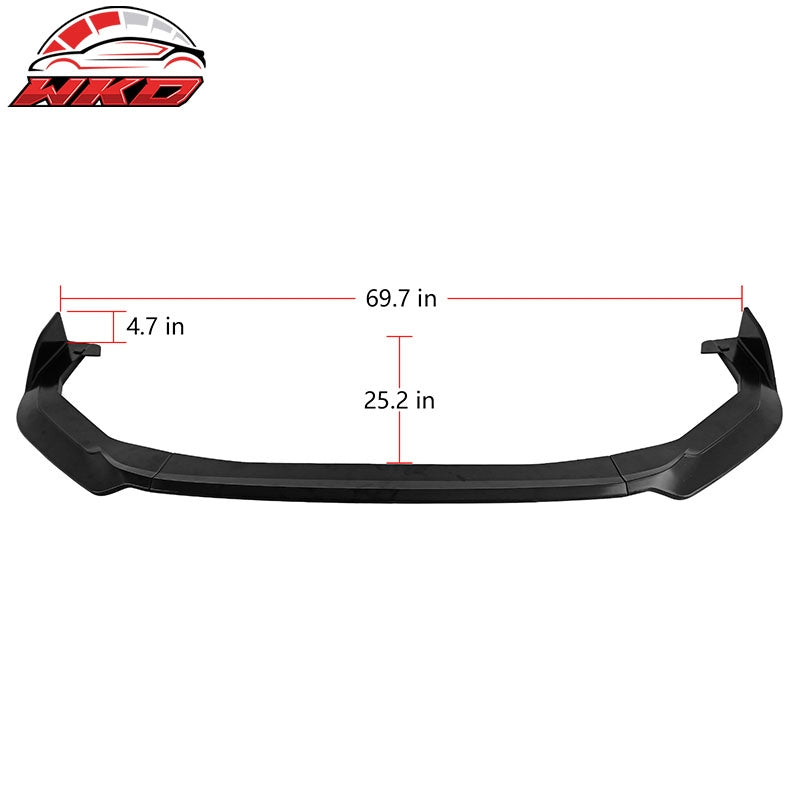 Fits 22-26 Subaru WRX 5th VB 3PCS Front Bumper Lip Spoiler Splitter Matte Black