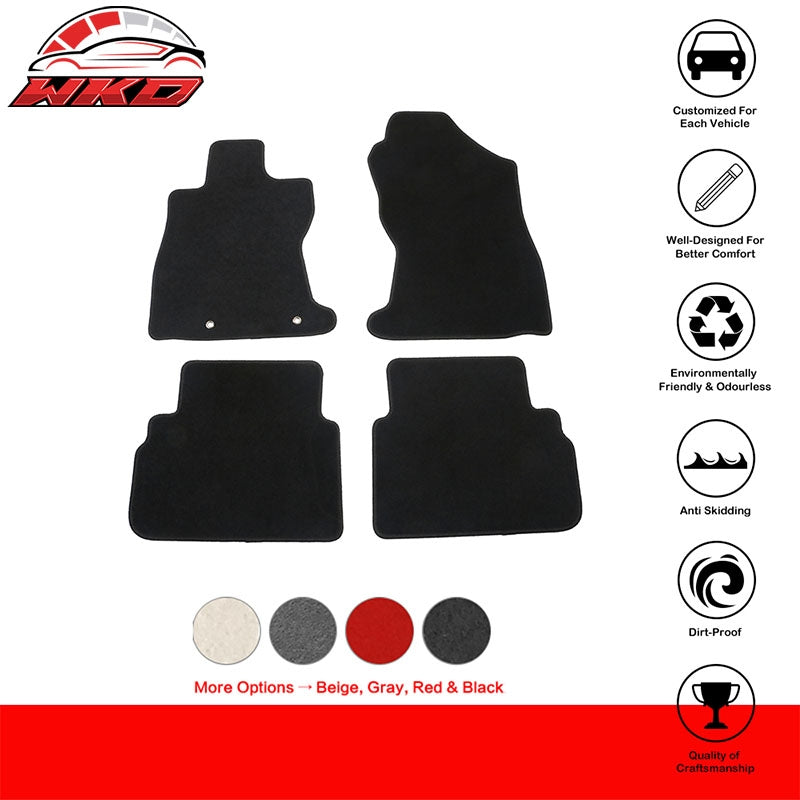 Fits 22-26 Subaru WRX Black Auto Floor Mats Car Liners Carpets Nylon 4PCS
