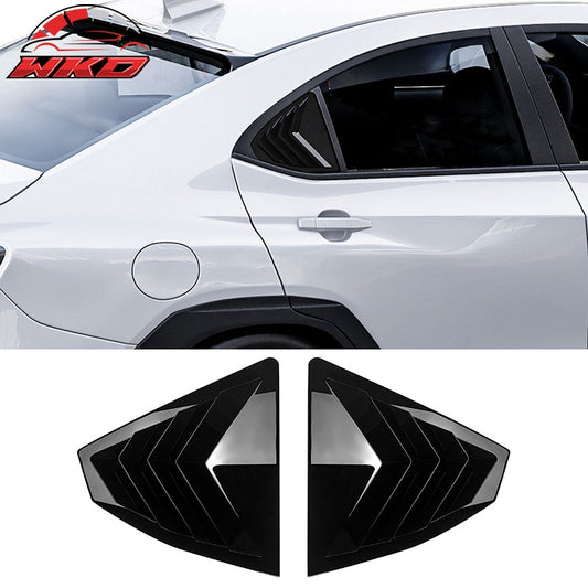 Wholesale 22-26 Subaru WRX IKON Style Side Window Louvers Vent Covers Gloss Black ABS - Wikond Auto