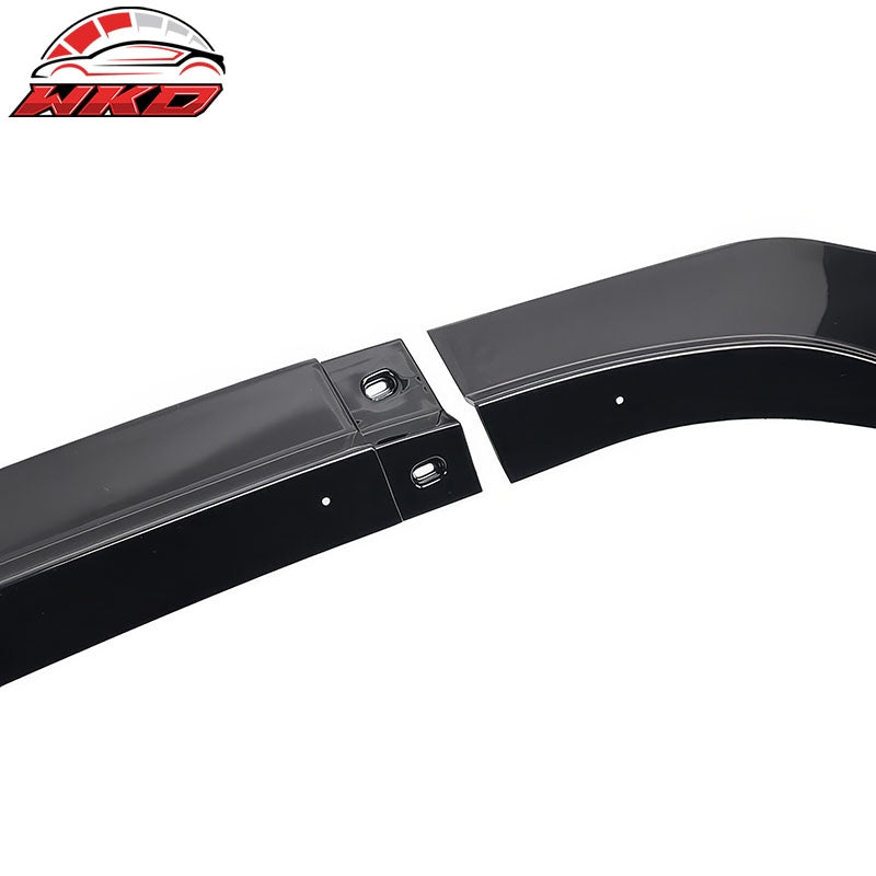 For 22-26 Subaru WRX IKON Style Front Bumper Lip Chin Spoiler PP Gloss Black 3PC