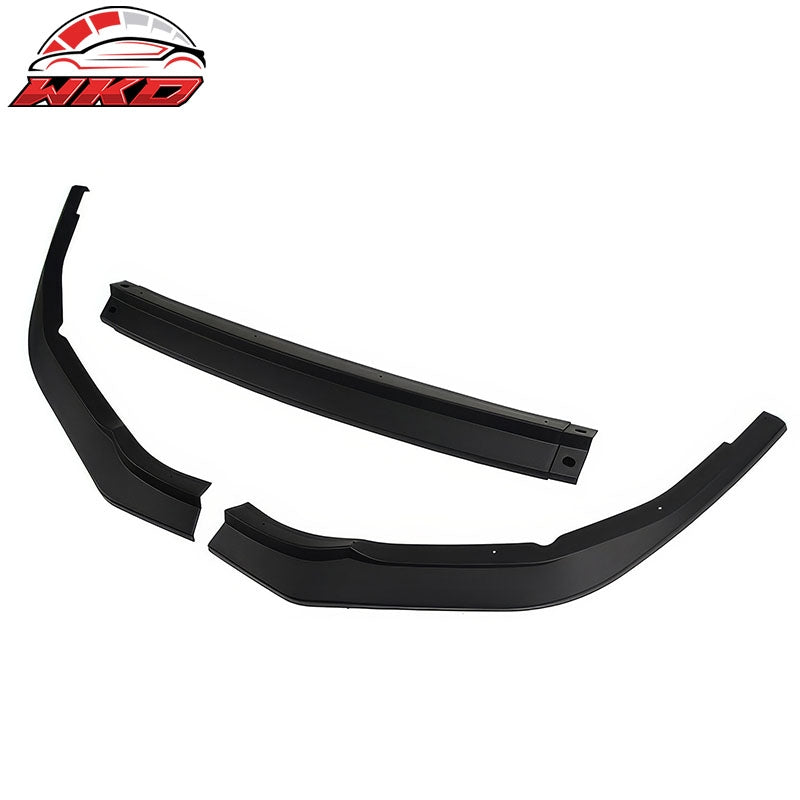 For 22-26 Subaru WRX IKON Style Front Bumper Lip Chin Spoiler PP Matte Black 3PC