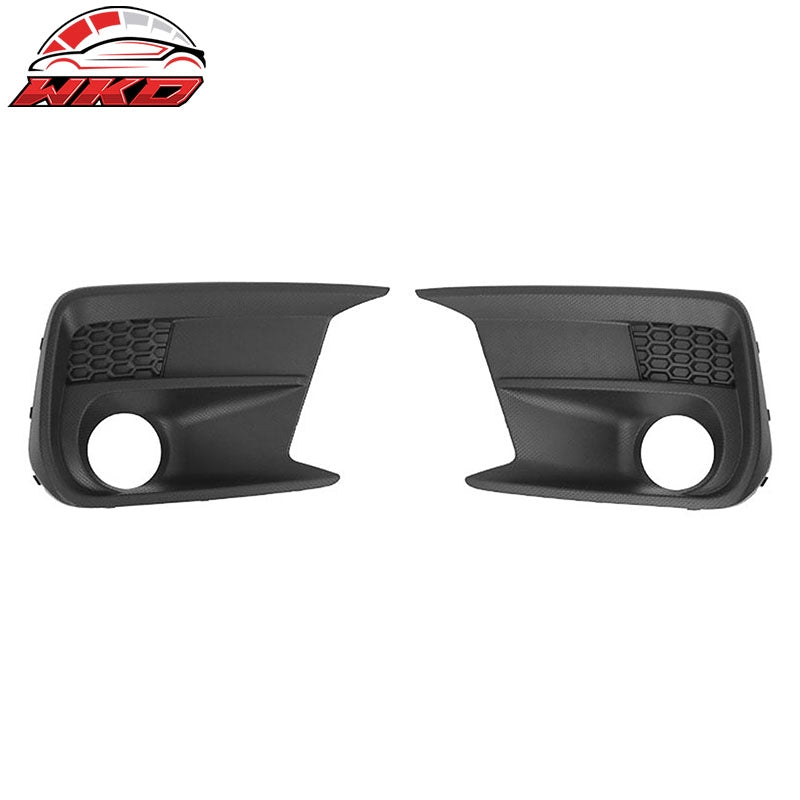 Fits 18-21 Subaru WRX Limited OE Style 2PCS Front Fog Light Bezel Textured Black