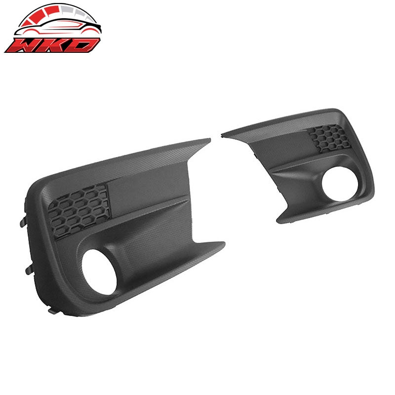 Fits 18-21 Subaru WRX Limited OE Style 2PCS Front Fog Light Bezel Textured Black