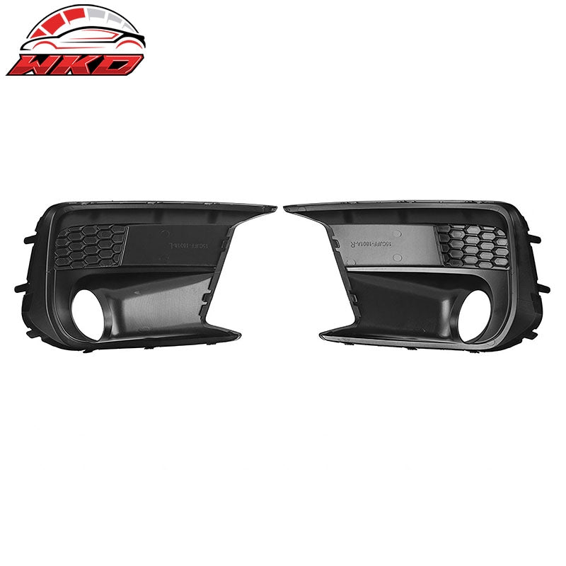 Fits 18-21 Subaru WRX Limited OE Style 2PCS Front Fog Light Bezel Textured Black