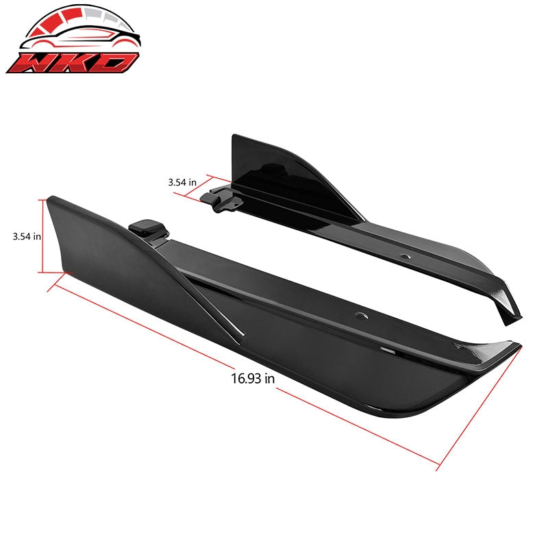 Fits 22-26 Subaru?WRX Gloss Black D Style Rear Bumper Lip Side Corner Aprons Cap