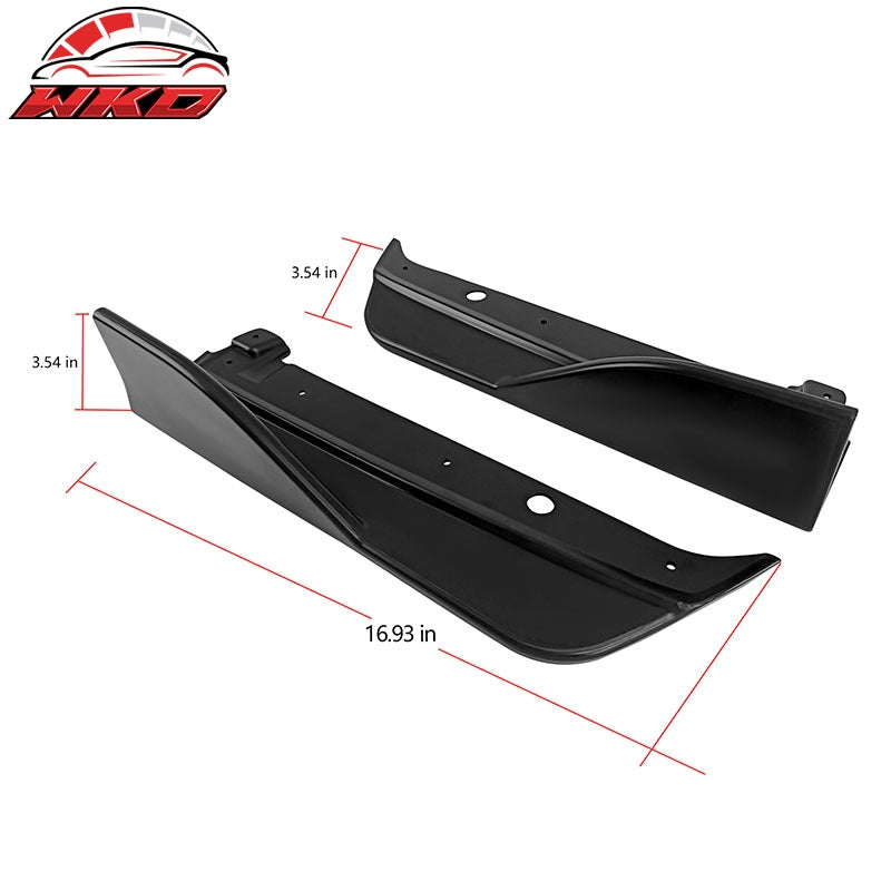 Fits 22-26 Subaru?WRX Matte Black D Style Rear Bumper Lip Side Corner Aprons Cap