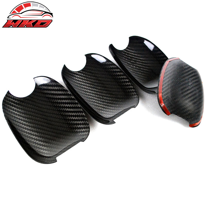 Fits 15-21 Subaru WRX STI 4DR Door Cup Bowl Trim Cover Matte Carbon Fiber